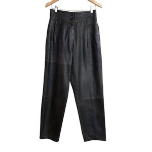 Joop! Trouser Italy leather pant brown women 46 lagenlook y2k retro luxury retro